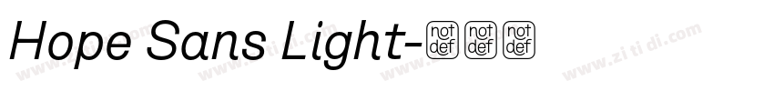 Hope Sans Light字体转换